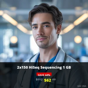 2x150 HiSeq Sequencing 1 GB Test - $62 USD | High-Throughput DNA Sequencing | USA
