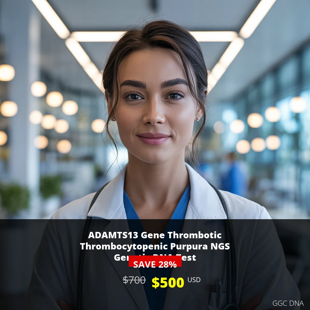 ADAMTS13 Gene TTP NGS Genetic DNA Test USA - $500 USD | Comprehensive Hereditary Thrombotic Thrombocytopenic Purpura Testing