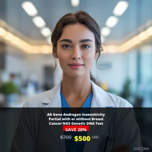 AR Gene Androgen Insensitivity Partial with Breast Cancer NGS DNA Test USA - $500 USD | Comprehensive Genetic Testing