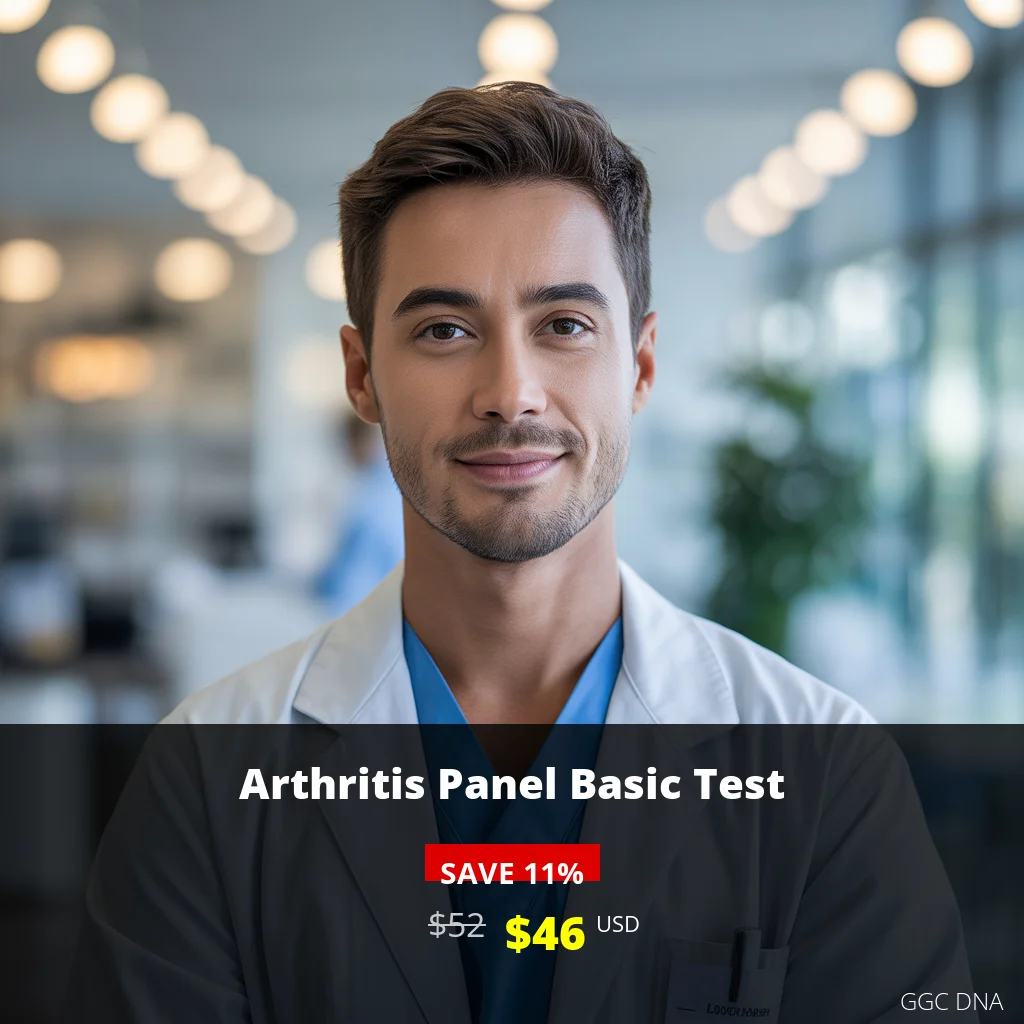 Arthritis Panel Basic Test USA - $46 USD | Comprehensive Autoimmune Screening | GGC DNA