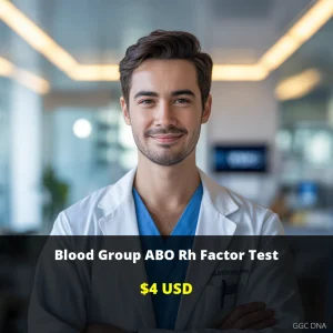 Blood Group ABO Rh Factor Test - $4 USD | Comprehensive Blood Typing Analysis | Available Across USA