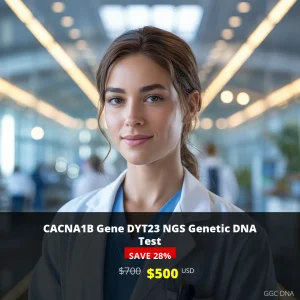 CACNA1B Gene DYT23 NGS Genetic DNA Test - $500 USA | Dystonia Genetic Testing
