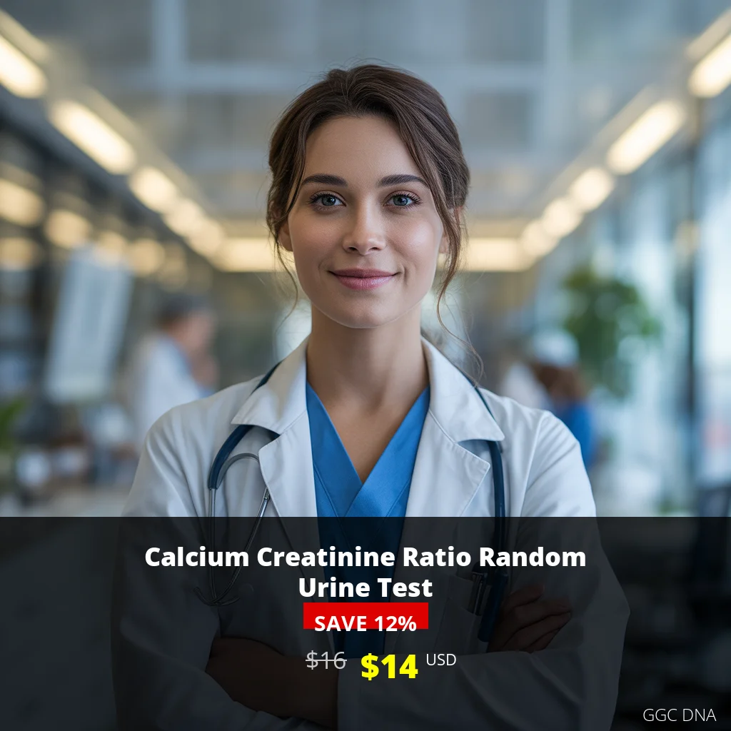 Calcium Creatinine Ratio Random Urine Test USA - $14 USD | Bone Health Assessment | GGC DNA