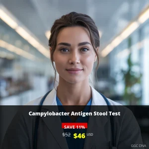 Campylobacter Antigen Stool Test USA - $46 USD | Same Day Results | GGC DNA