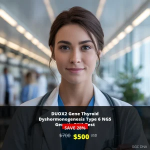 DUOX2 Gene Thyroid Dyshormonogenesis Type 6 NGS Genetic DNA Test - $500 USA | Comprehensive Thyroid Genetic Testing
