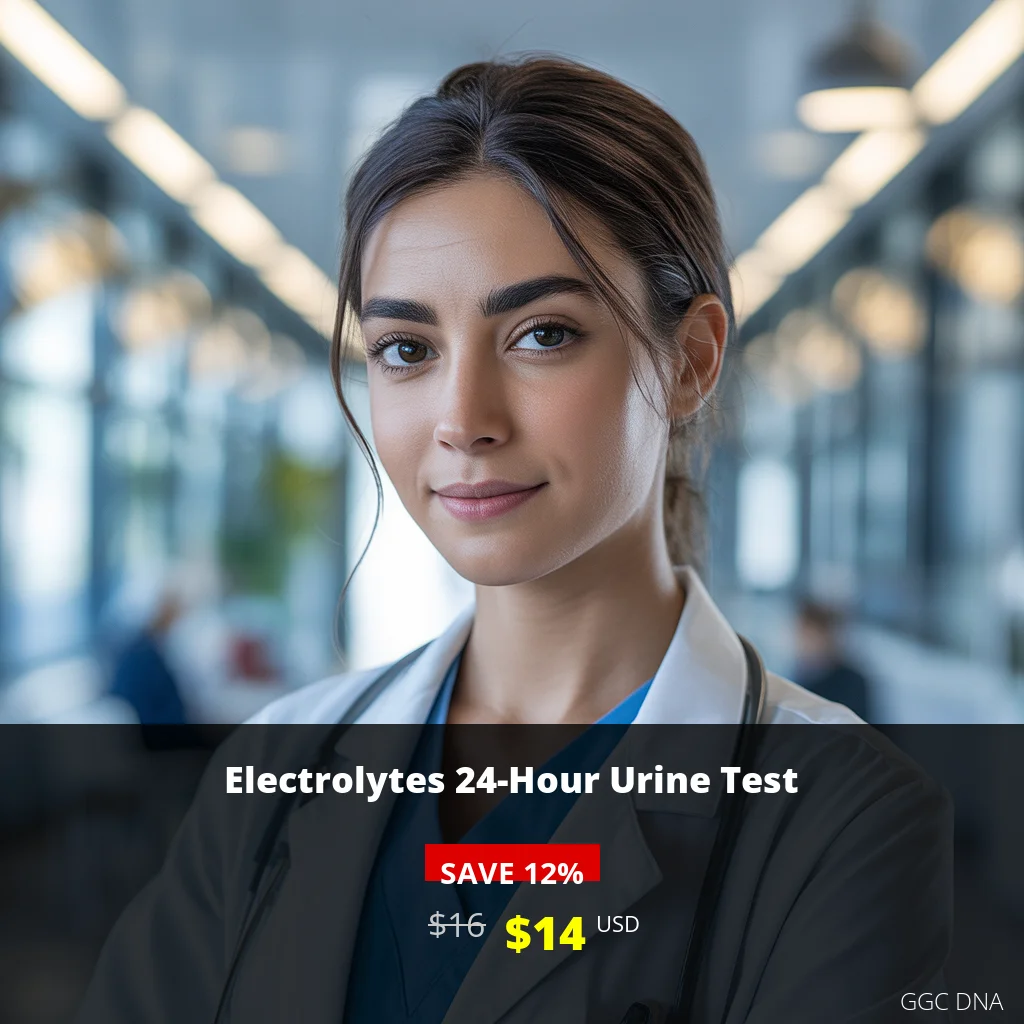Electrolytes 24-Hour Urine Test - $14 USD | Comprehensive Electrolyte Analysis | USA