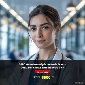 G6PD Deficiency Genetic Test USA | NGS DNA Analysis for Hemolytic Anemia | $500 USD