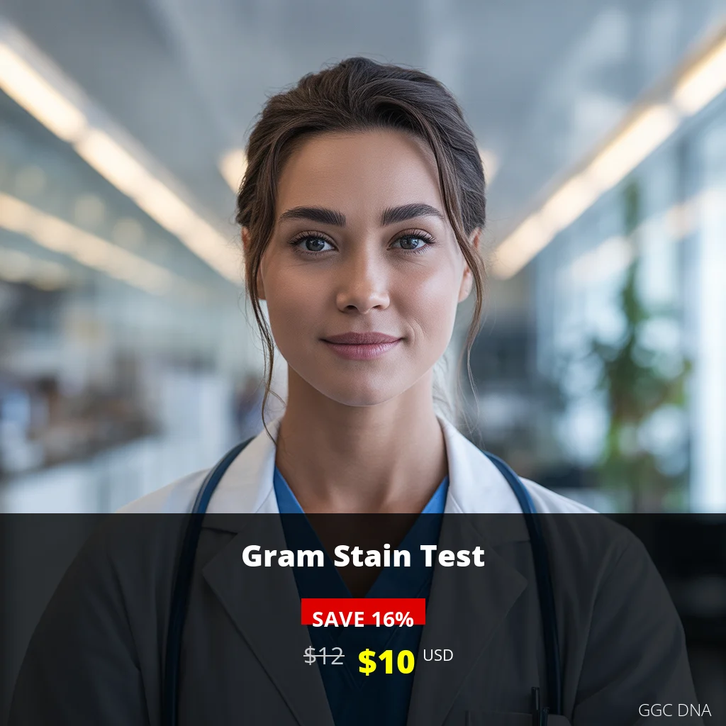 Gram Stain Test USA - $10 | Rapid Bacterial Infection Detection | GGC DNA