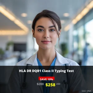 HLA DR DQB1 Class II Typing Test | $258 USD | USA | Organ Transplant Matching | GGC DNA