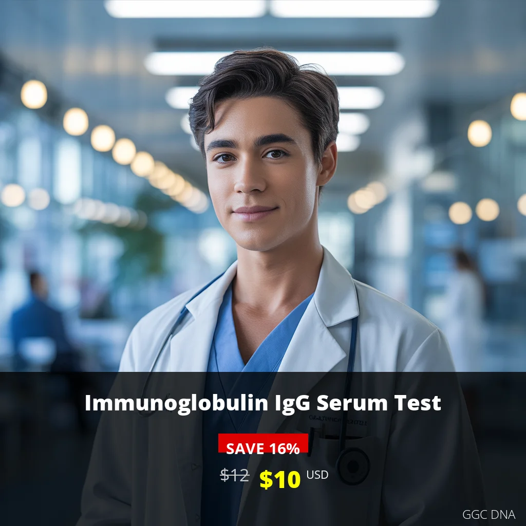 Immunoglobulin IgG Serum Test USA - $10 Discount Price | Comprehensive Immune System Analysis | GGC DNA