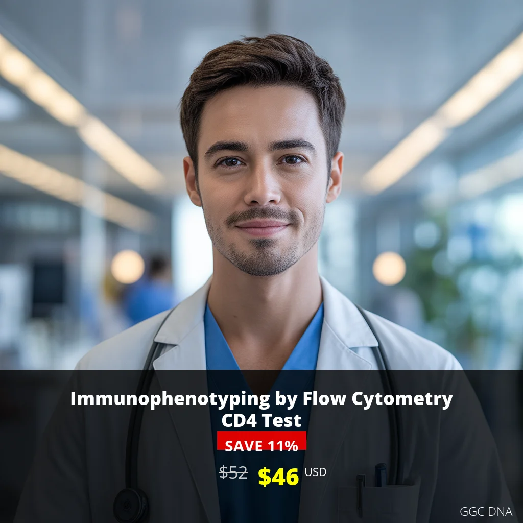 Immunophenotyping by Flow Cytometry CD4 Test - $46 USD | USA | Same Day Results | GGC DNA
