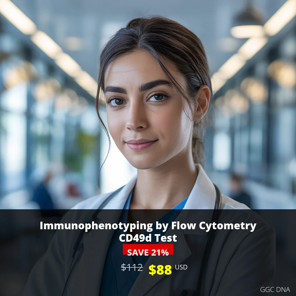 CD49d Immunophenotyping Flow Cytometry Test USA - $88 USD | Same Day Results | Comprehensive Cancer Diagnosis