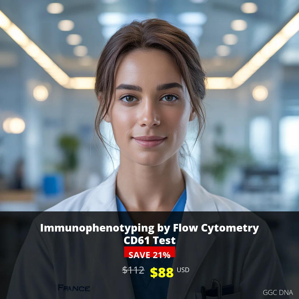 CD61 Flow Cytometry Test USA - Immunophenotyping Analysis $88 | GGC DNA Diagnostics
