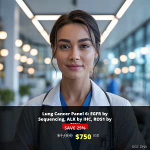 Lung Cancer Panel 6 EGFR ALK ROS1 Testing | $750 USD | Comprehensive Lung Cancer Genetic Analysis USA