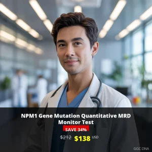 NPM1 Gene Mutation Quantitative MRD Monitor Test - $138 USD | Leukemia Monitoring in USA