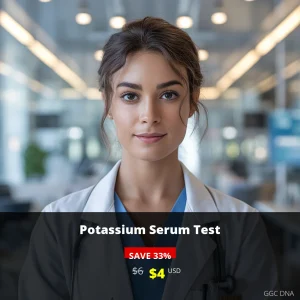 Potassium Serum Test USA - $4 Discount Price | Electrolyte Balance Testing at GGC DNA