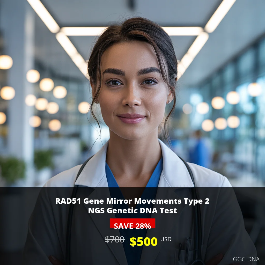 RAD51 Gene Mirror Movements Type 2 NGS Genetic DNA Test USA - $500 USD | Comprehensive Neurological Genetic Testing