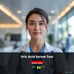 Uric Acid Serum Test USA $4 | Gout & Kidney Disorder Screening | GGC DNA