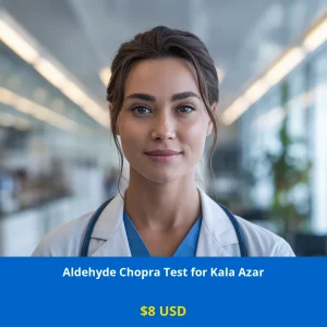 Get the Aldehyde Chopra Test for Kala Azar diagnosis for only $8 USD. Fast daily results available across USA including New York