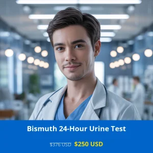 Get comprehensive Bismuth 24-Hour Urine Test for $250 USD in USA. Detect heavy metal toxicity
