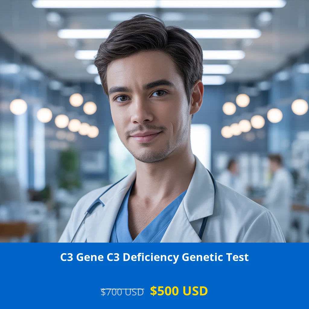 Get comprehensive C3 Gene C3 Deficiency NGS Genetic DNA Test for only $500 USD in USA. Advanced genetic testing for immune system disorders