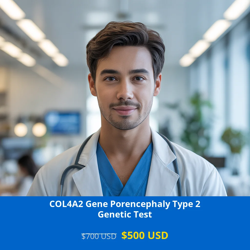 Get comprehensive COL4A2 Gene Porencephaly Type 2 NGS Genetic DNA testing for only $500 USD in USA. Early detection of neurological disorders through advanced NGS technology. Available in New York