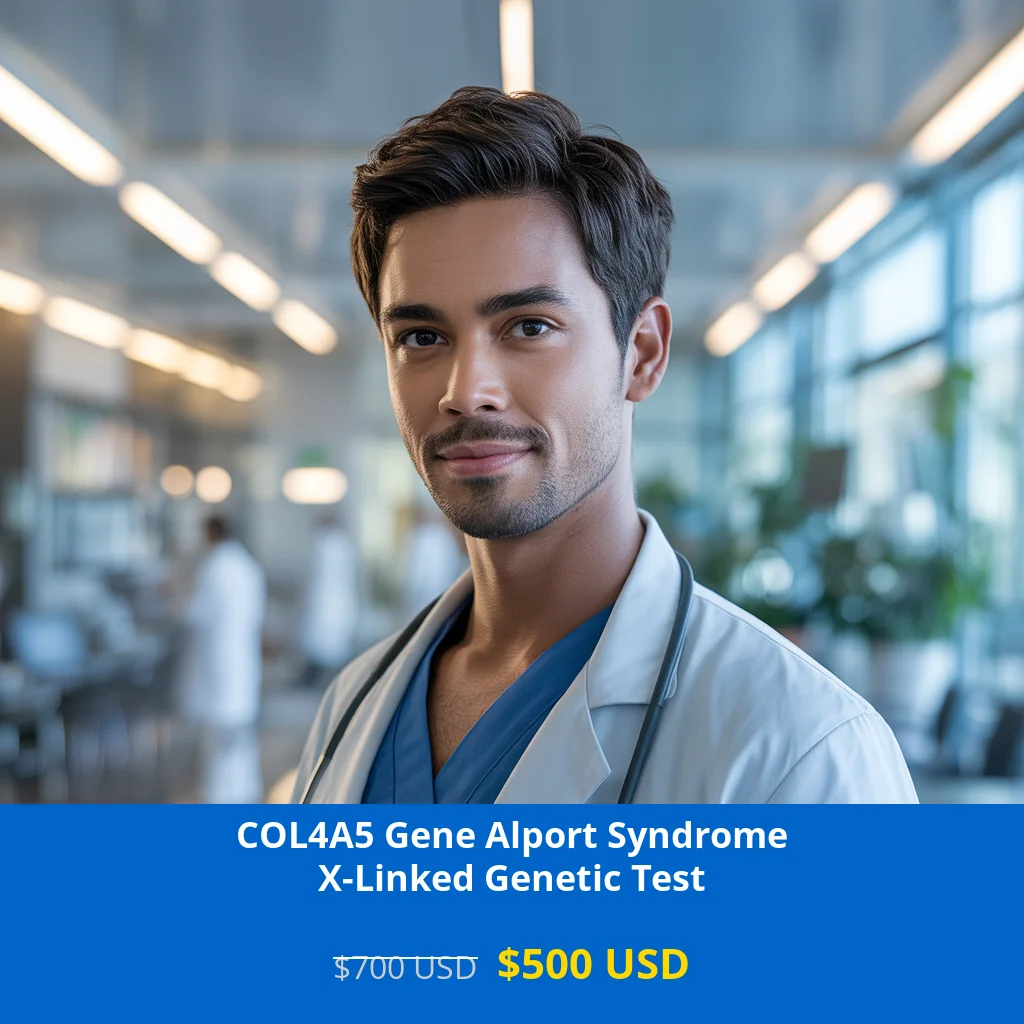 Get comprehensive COL4A5 Gene Alport Syndrome X-Linked NGS Genetic DNA testing for only $500 in USA. Early detection of inherited kidney disease through advanced Next-Generation Sequencing technology. Available in New York