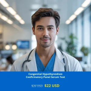 Get comprehensive congenital hypothyroidism testing for only $22 USD in USA. Our confirmatory panel detects thyroid hormone imbalances in newborns and infants across major cities including New York