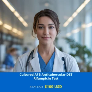 Get comprehensive tuberculosis drug resistance testing with the Cultured AFB Antitubercular DST Rifampicin Test for only $100 USD. Detect rifampicin-resistant TB strains early with our advanced automated fluorescent technology. Available across major US cities including New York