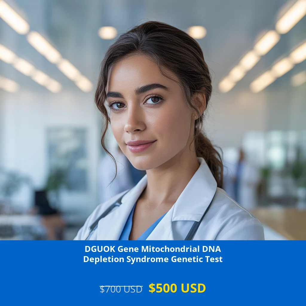 Get comprehensive DGUOK Gene Mitochondrial DNA Depletion Syndrome NGS Genetic DNA Testing for only $500 USD in USA. Early detection for neurological disorders through advanced NGS technology. Available in New York