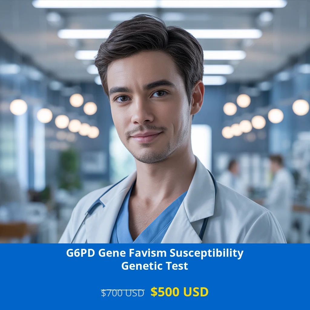 Get comprehensive G6PD Gene Favism Susceptibility NGS Genetic DNA Testing for only $500 in USA. Detect glucose-6-phosphate dehydrogenase deficiency risk with advanced NGS technology. Available in New York