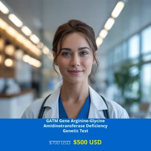 Get comprehensive GATM gene testing for arginine-glycine amidinotransferase deficiency in USA. NGS genetic DNA test available for $500 USD. Early detection of metabolic disorders in major cities including New York
