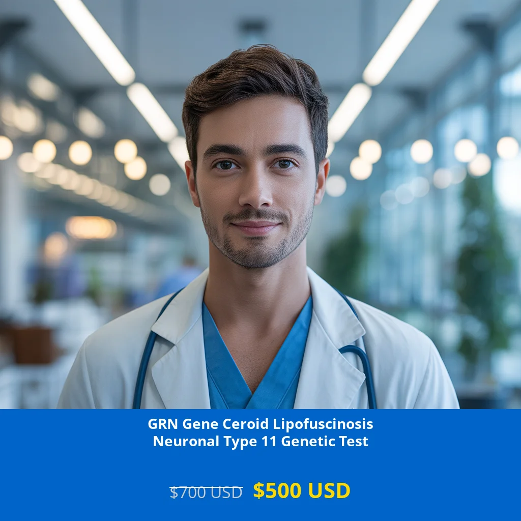 Get comprehensive GRN Gene Ceroid Lipofuscinosis Neuronal Type 11 NGS Genetic DNA testing for only $500 in USA. Advanced NGS technology detects mutations causing neuronal ceroid lipofuscinosis. Available in New York