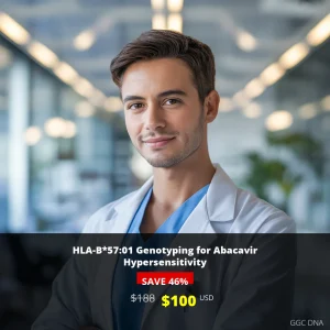 HLA-B*57:01 Genotyping Test for Abacavir Hypersensitivity | $100 USD | USA Genetic Testing