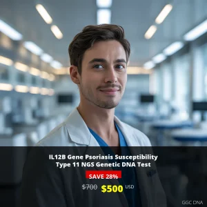 IL12B Gene Psoriasis Susceptibility Type 11 NGS Genetic DNA Test - $500 USA | Comprehensive Psoriasis Genetic Testing
