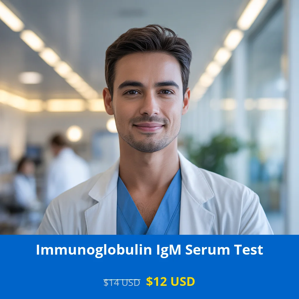 Get comprehensive Immunoglobulin IgM Serum testing for $12 USD across USA. Detect immune system disorders