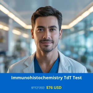 Get the Immunohistochemistry TdT Test for only $76 USD (regular $112) across major US cities. This advanced cancer diagnostic test detects TdT expression in leukemia and lymphoma cells