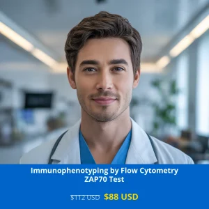 Get comprehensive ZAP70 Immunophenotyping by Flow Cytometry testing for only $88 USD in USA. Same-day results available for leukemia and lymphoma diagnosis. Our advanced flow cytometry testing helps hematologists and oncologists detect cancer markers in New York