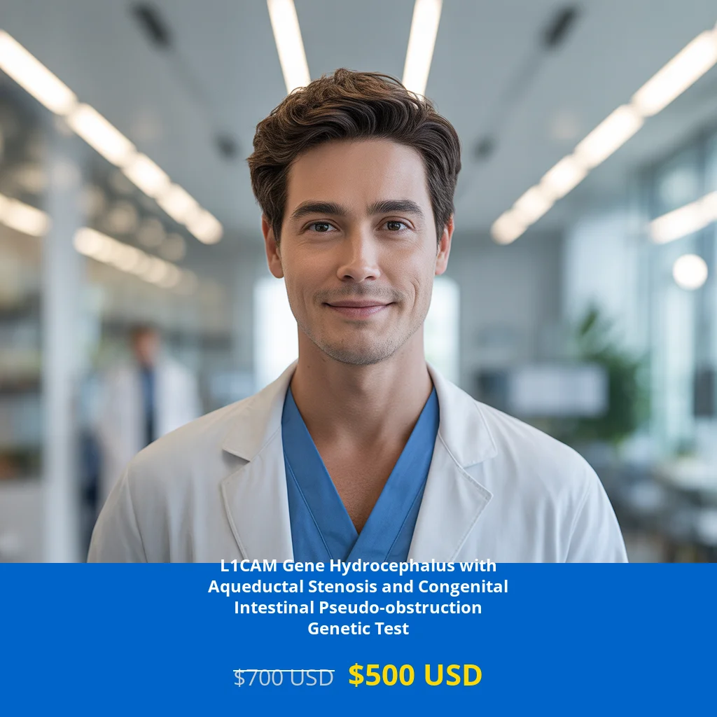Comprehensive L1CAM Gene Hydrocephalus with Aqueductal Stenosis and Congenital Intestinal Pseudo-obstruction NGS Genetic DNA Test available across USA. Advanced NGS technology detects mutations causing neurological disorders. Get accurate diagnosis for $500 USD. Book your test today in major cities including New York