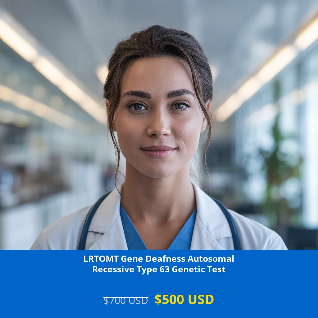 Get the LRTOMT Gene Deafness Autosomal Recessive Type 63 NGS Genetic DNA Test for only $500 USD in USA. Advanced NGS technology detects hereditary hearing loss mutations. Available in New York