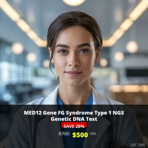 MED12 Gene FG Syndrome Type 1 NGS Genetic DNA Test USA - $500 USD | Comprehensive Neurological Disorder Testing