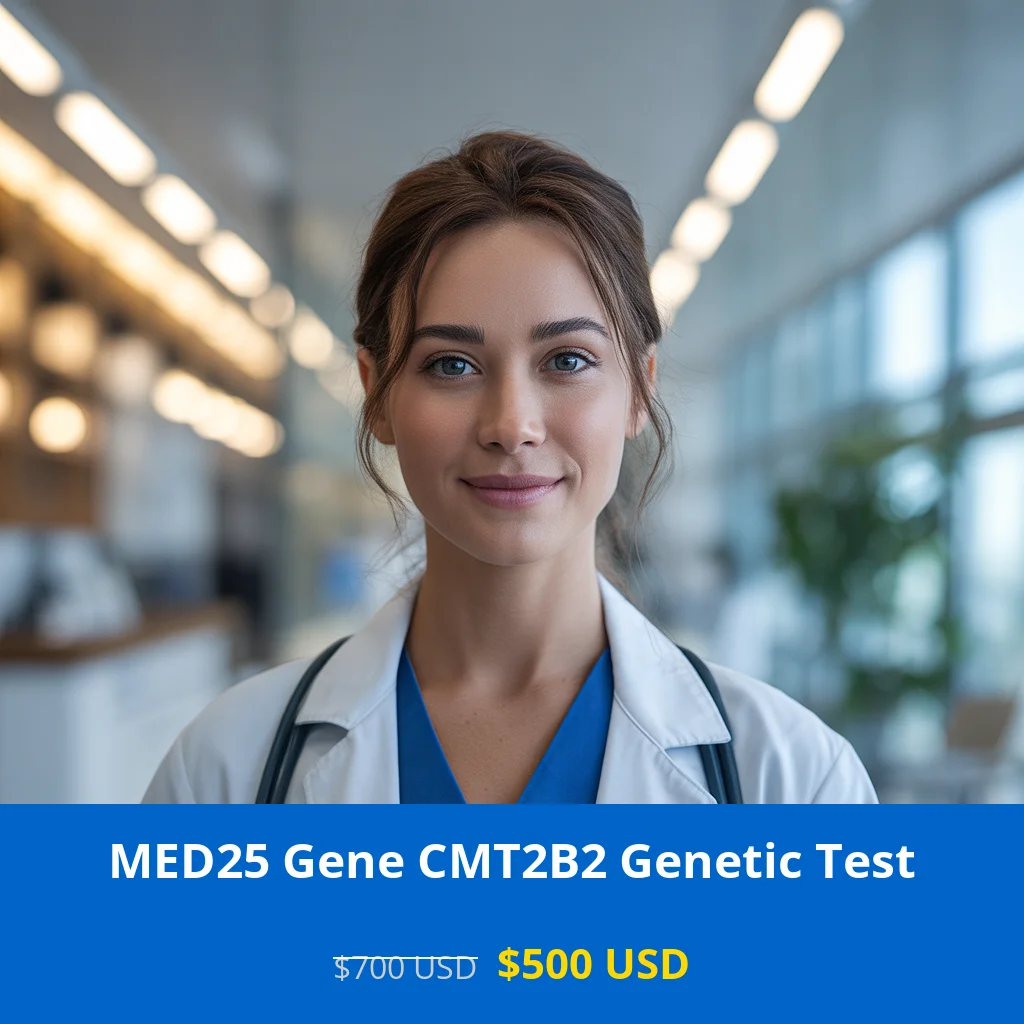 Get the MED25 Gene CMT2B2 NGS Genetic DNA Test for only $500 USD in USA. Advanced neurological genetic testing for Charcot-Marie-Tooth disease type 2B2. Available in New York