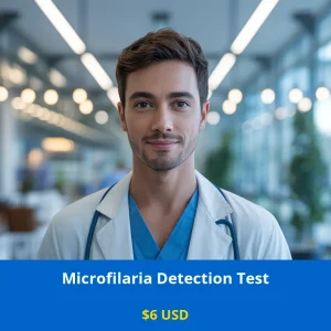 Get accurate Microfilaria Detection Test for just $6 USD in USA. Early detection of filarial parasites through blood testing available in New York