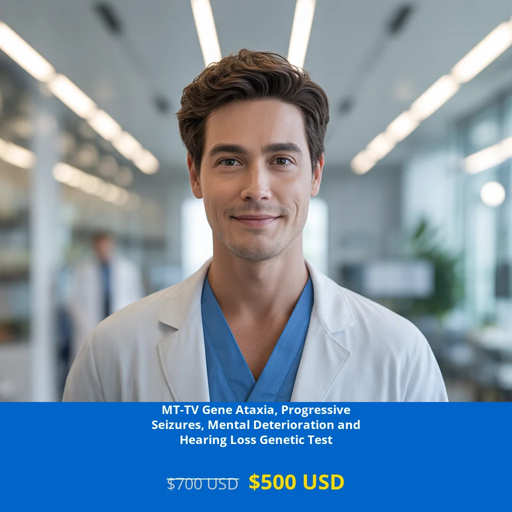 Comprehensive MT-TV Gene Ataxia NGS Genetic DNA Test for progressive seizures