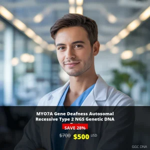 MYO7A Gene Deafness Autosomal Recessive Type 2 NGS Genetic DNA Test - $500 USA | Comprehensive Hearing Loss Genetic Testing
