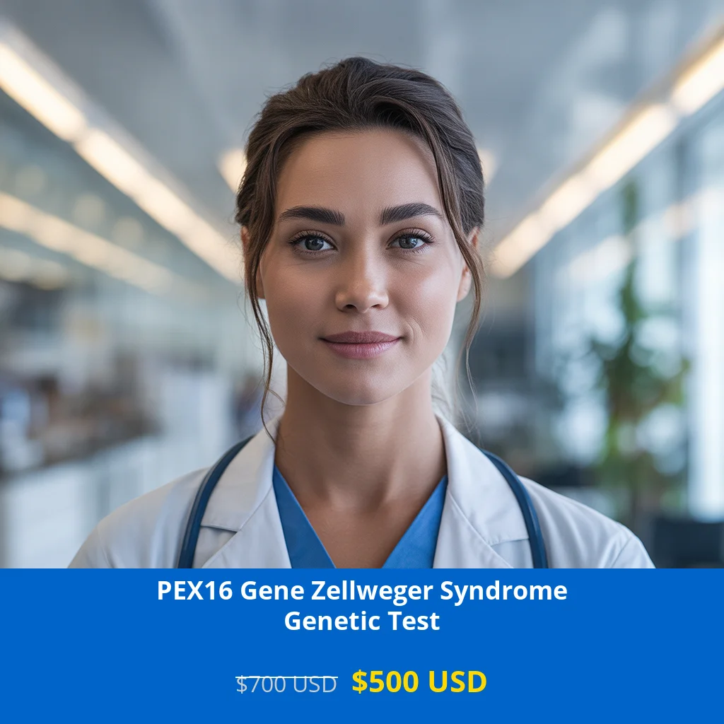 Get comprehensive PEX16 Gene Zellweger Syndrome NGS Genetic DNA Test for only $500 USD in USA. Early detection of rare neurological disorders through advanced DNA sequencing. Available in New York