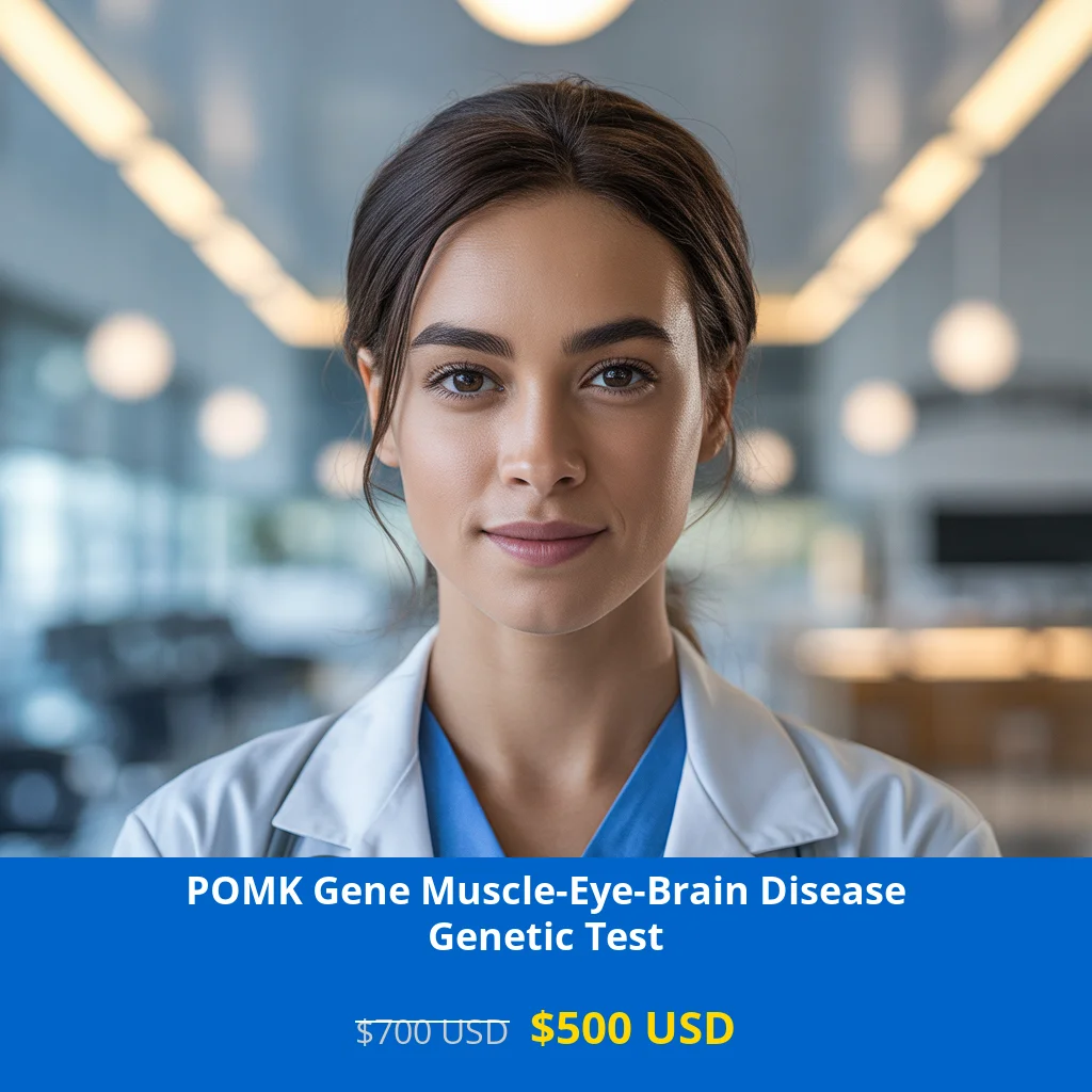 Get comprehensive POMK Gene Muscle-Eye-Brain Disease NGS Genetic DNA testing for only $500 USD in USA. Advanced neurological genetic testing available in New York