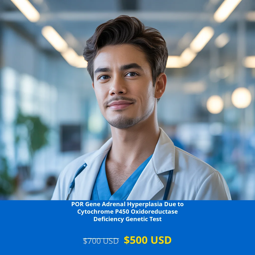 Get comprehensive POR Gene Adrenal Hyperplasia NGS Genetic DNA Testing for cytochrome P450 oxidoreductase deficiency. Available for $500 USD across major US cities including New York