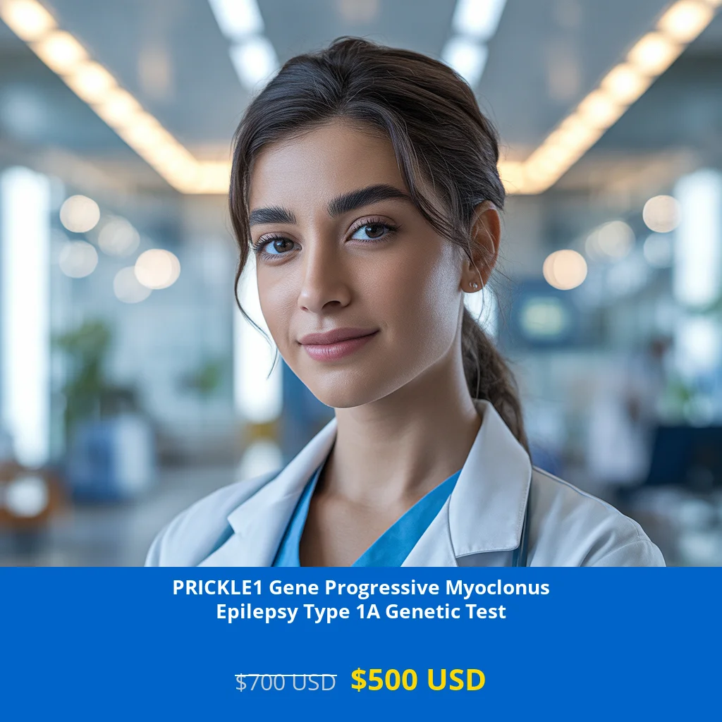 Get comprehensive PRICKLE1 Gene Progressive Myoclonus Epilepsy Type 1A NGS Genetic DNA Testing for $500 USD in USA. Advanced NGS technology detects mutations causing progressive myoclonus epilepsy. Available in New York