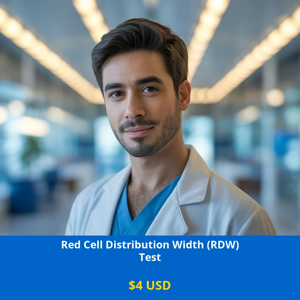 Get comprehensive Red Cell Distribution Width (RDW) testing for only $4 USD at GGC DNA. Essential for anemia detection and blood health assessment. Available nationwide across USA including New York